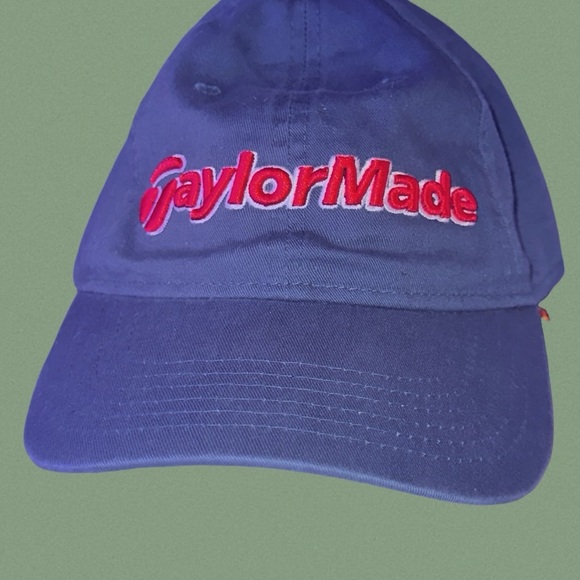 TaylorMade Navy Blue Hat Red Logo - Adjustable Snapback, Est. 1979 Vintage Style - Picture 1 of 5